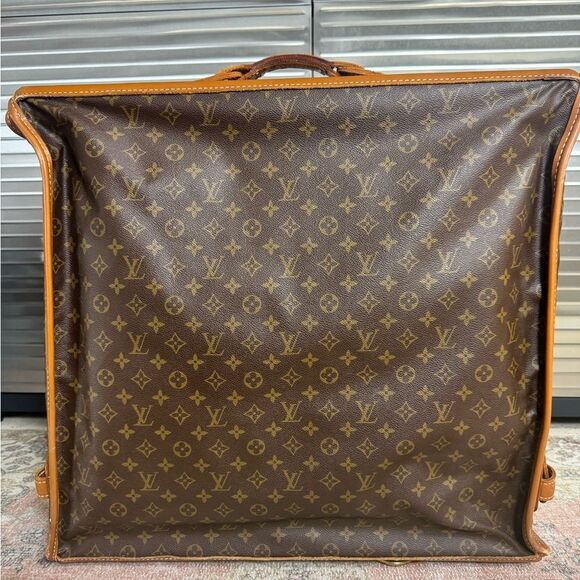Louis Vuitton Vintage 80s/90s Monogram Garment Brown Luggage Bag - Picture 2 of 16